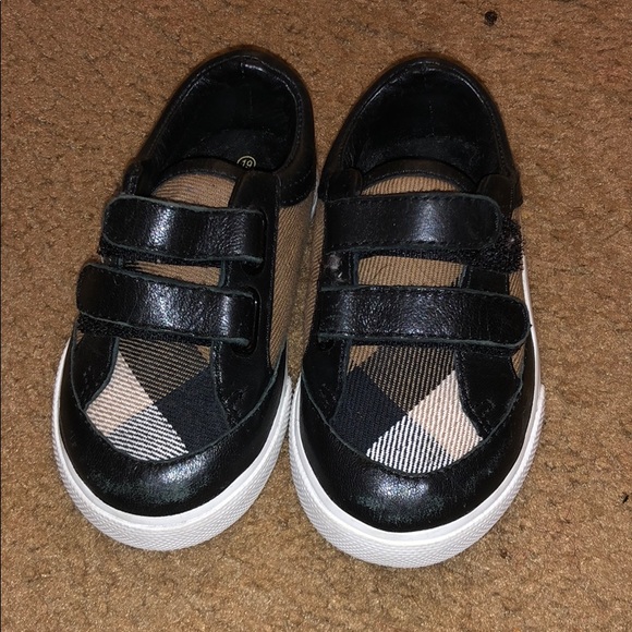 Toddler Burberry sneakers with Velcro straps!